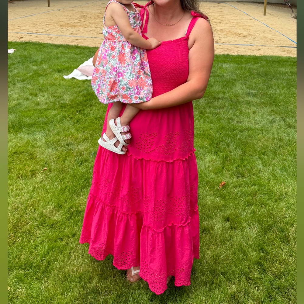 Women's Pink Sleeveless Maxi Dress